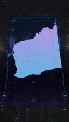 Australia Digital HUD UI Map