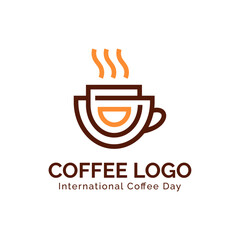 Free vector coffee logo element and coffee accessories vector art Illustration