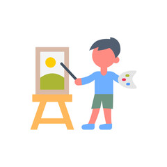 Painting icon in vector. Illustration