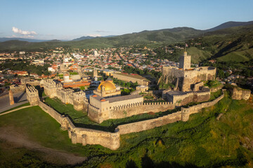 Aerial view of The Rabati Castle is a medieval castle complex in Akhaltsikhe, Georgia. - 631131228
