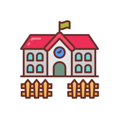 Fototapeta premium Kindergarten icon in vector. Illustration