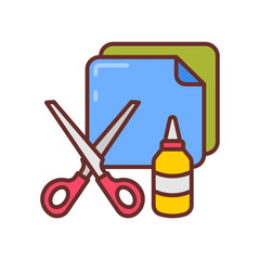 Paper Craft icon in vector. Illustration
