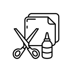 Paper Craft icon in vector. Illustration