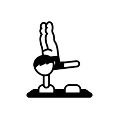 Gymnastics icon in vector. Illustration