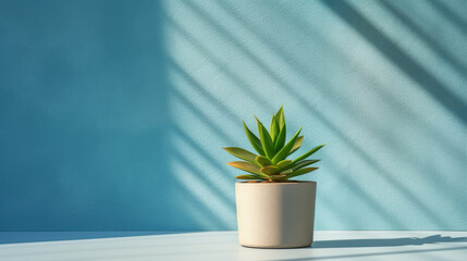 A small potted plant on a table