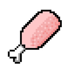 Obraz premium pixel chicken leg