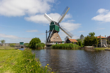 dutch windmill in the polder