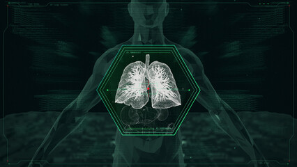 Human Lungs HUD UI Scanner