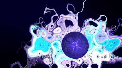 This is a clean and magic particles stock motion graphic with abstract waves
