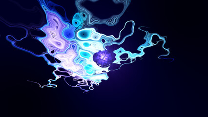 This is a clean and magic particles stock motion graphic with abstract waves