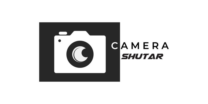 Camera photo icon illustration. Camera photography logo icon vector