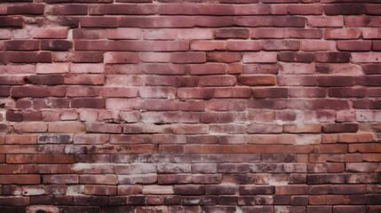 Close Up of a Brick Wall in burgundy Colors. Vintage Background

