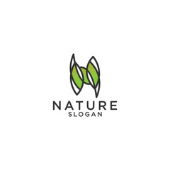 nature leaf tree growth logo icon design. flat vector.