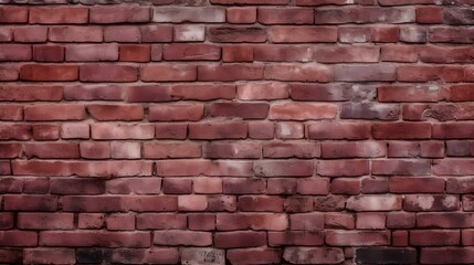 Close Up of a Brick Wall in burgundy Colors. Vintage Background
