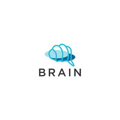 Brain  tech logo icon design template