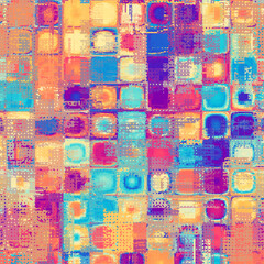 Vector image with imitation of grunge datamoshing texture. Seamless pattern.