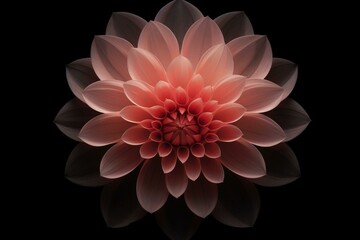 Orange Dahlia's Fading Petal Dance, Generative AI