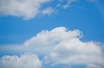 Naklejka na ściany i meble Clouds on a blue sky.