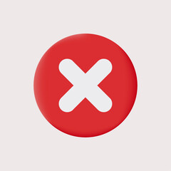 Obraz premium Warning exclamation sign red color. Realistic 3d symbol icon design. Attention sign icon. isolated vector set. Vector illustration. EPS 10