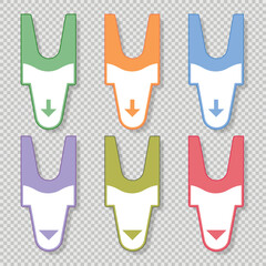 Ticket couleurs pour distributeur - Vectoriel