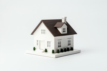 3D Styled Tiny House on a White Canvas, Generative AI