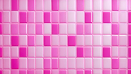 Pink tile wall checkered background bathroom floor