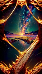 view of plains at night with stars