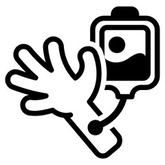  Blood donation glyph icon