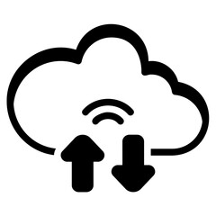  Cloud backup glyph icon