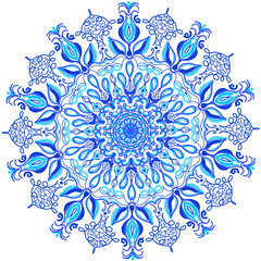 Round decorative illustration. Ornament Mandala. Decorative lace background. 