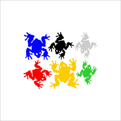 frog species vector with colorful colors can be used as graphic design