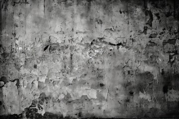 Old gray concrete wall texture for a dark background. Generative AI