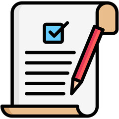 document icon often used in design, websites, or applications, banner, flyer to convey specific concepts related to project management.