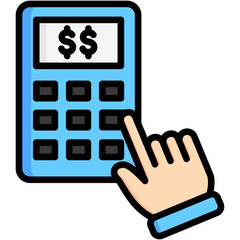 calculator icon often used in design, websites, or applications, banner, flyer to convey specific concepts related to project management.