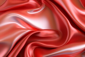 Fototapeta premium red luxury fabric background. Generative AI