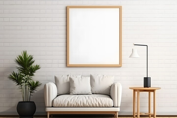 Soft and Inviting Wall Decor Frame Mockup, generative, ai