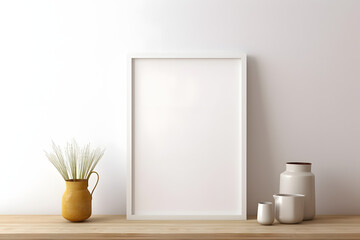 Serene and Sophisticated Artwork Frame Mockup, generative, ai
