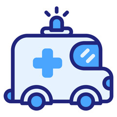  Ambulance blue icon