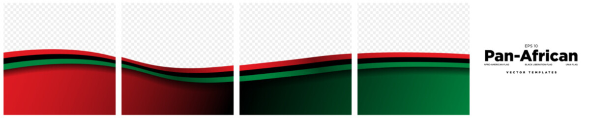 Set of Continuous Pan-African Flag Template Frames. Set of carousel Nauru Ribbon Flag card layout templates. Social Media template with flag of Nauru. Editable Vector Illustration.
 - obrazy, fototapety, plakaty