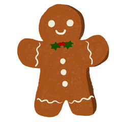 gingerbread man isolated on white