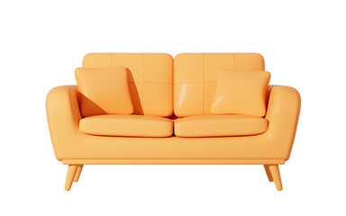 Cartoon sofa model, 3d rendering.