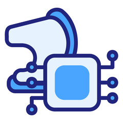  Trojan horse blue icon