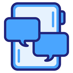  Chat blue icon