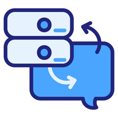  Auto response blue icon