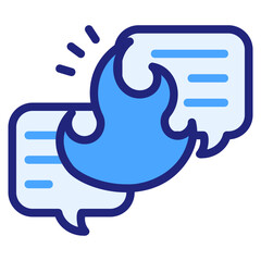  Hot news blue icon
