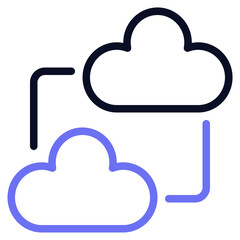 Hybrid Cloud Icon