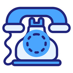  Telephone blue icon