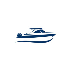 Speed boat logo vector. illustration vector, suitable for your design need, logo, illustration, animation, etc.