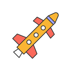 Fighter jet Vector Icon

