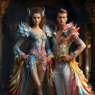 Aesthetic bride and bridesman 